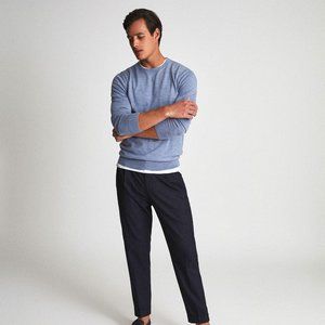 Reiss Mens Wessex Merino Crewneck Lightweight Sweater (Small) New with Tags